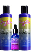 Shea Butter Shampoo And Conditioner + Extra Strength Regrowth Hair Serum